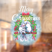 Love Doves Merry-kerstvensterkoeling Raamsticker (Vel 2)