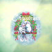 Love Doves Merry-kerstvensterkoeling Raamsticker (Vel 3)