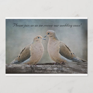 Love Doves Renewal of Wedding Vows Kaart