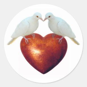 Love Doves Ronde Sticker