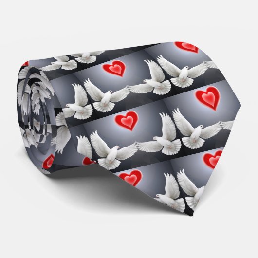 Love Doves Stropdas (Opgerold)