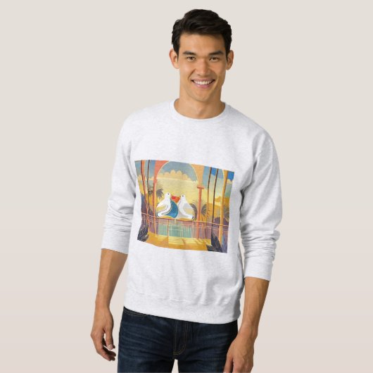 Love doves trui (Voorkant volledig)