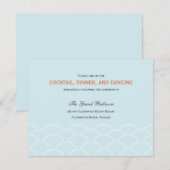 Love Doves Weddenschappen Reception Cards - Sky Bl Kaart (Voorkant / Achterkant)