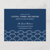 Love Doves Wedding Reception Cards - marine Informatiekaartje (Voorkant)