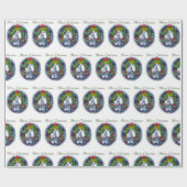 Love Doves white Kerstversion Wrapping Paper Cadeaupapier (Vlak)