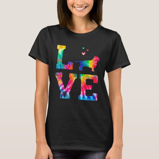 Love Doxiepoo Tie Dye Dog mama T-shirt (Voorkant)
