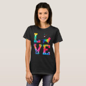 Love Doxiepoo Tie Dye Dog mama T-shirt (Voorkant volledig)