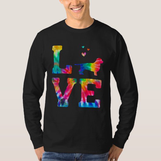 Love Doxiepoo Tie Dye Dog mama T-shirt (Voorkant)