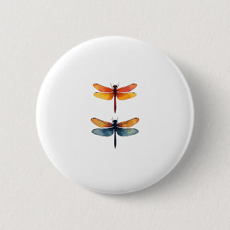 Love Dragonflies child small simple Minimalist Dra Ronde Button 5,7 Cm