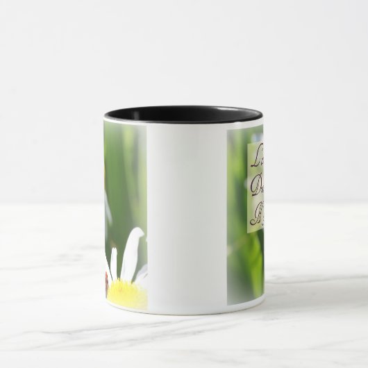 Love, Dream, Hope Ladybug Coffee Cup Mok (Midden)