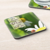 Love, Dream, Hope Ladybug Onderzetter Set (Linkerzijde)