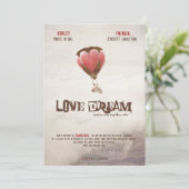 Love Dream Wedding Invite Kaart (Staand voorkant)