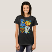 LOVE Dreidel Menorah Chanukah Cute Hanukkah Pajama T-shirt (Voorkant volledig)