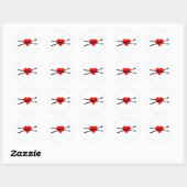 Love Drumming Coffee Mok Ronde Sticker (Vel)