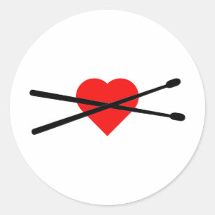 Love Drumming Coffee Mok Ronde Sticker