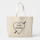 Love Drums Canvas tas (Achterkant)