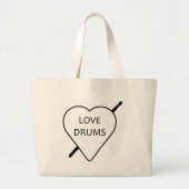 Love Drums Canvas tas (Voorkant)