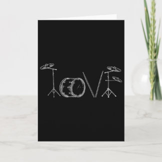 Love Drums Fijne Valentijnsdag Drummer Muziek Lief Kaart