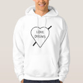 Love Drums Hoodie (Voorkant)