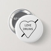 Love Drums Ronde Button 5,7 Cm (Voorkant /achterkant)