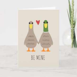Love Ducks | Cute Happy Valentine Day Kaart