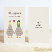 Love Ducks | Grappig Cartoon paar | Wingman Visitekaartje