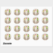 Love Ducks Ronde Sticker (Vel)