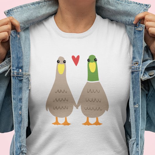 Love Ducks Schattigee Valentijn T-shirt