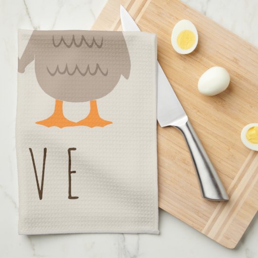Love Ducks Theedoek (Quarter Fold)