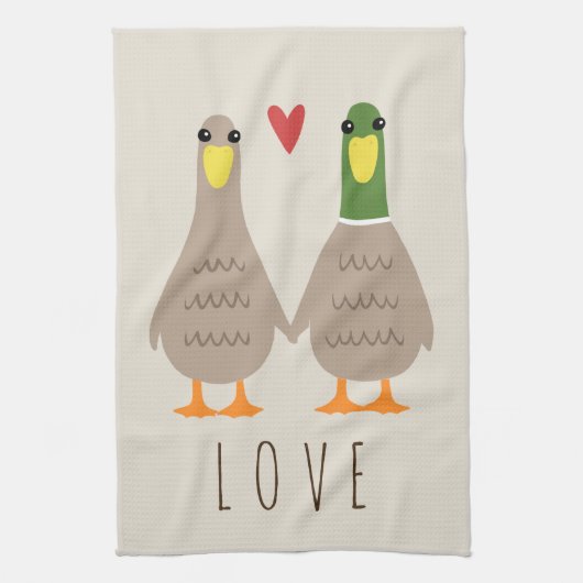Love Ducks Theedoek (Verticaal)