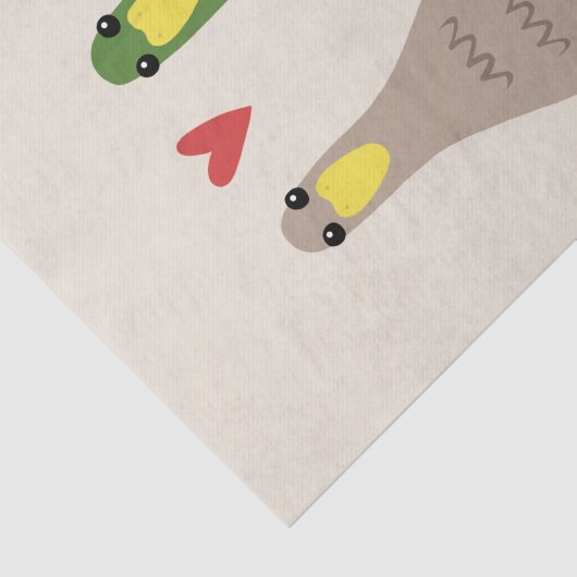Love Ducks Tissuepapier (Detail)
