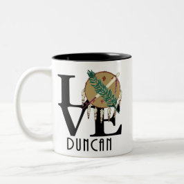 LOVE Duncan Oklahoma 11oz Tweekleurige Koffiemok