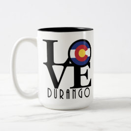 LOVE Durango Colorado 15oz Tweekleurige Koffiemok