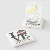 LOVE Durango Colorado Stenen Onderzetter (Zijkant)