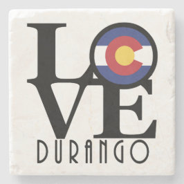 LOVE Durango Colorado Stenen Onderzetter