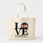 LOVE Durango Texas Grote Tote Bag (Voorkant)