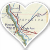 Love Eagle Pass Texas Sticker (Voorkant)