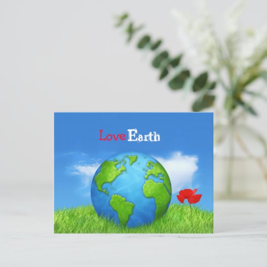 Love Earth briefkaart (Staand voorkant)
