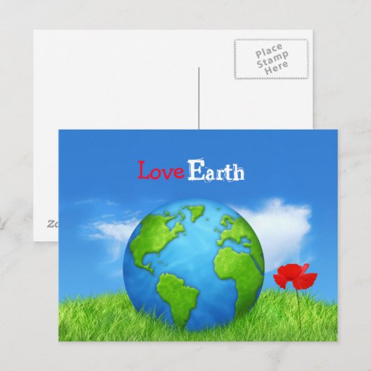 Love Earth briefkaart (Voorkant / Achterkant)
