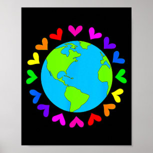 Love Earth Dag 2022 Milieu Activist Planeet Aarde Poster