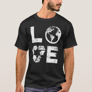 Love Earth Day 90s Recycling Kinder or Teach T-shirt