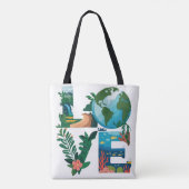 Love Earth Day Canvas tas (Achterkant)