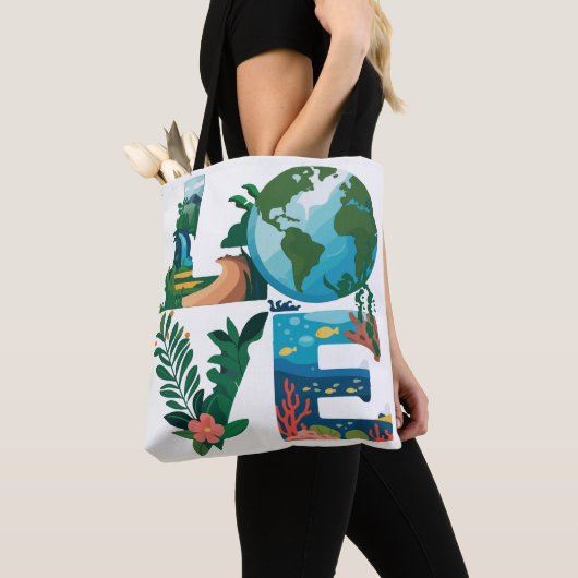 Love Earth Day Canvas tas (Dichtbij)