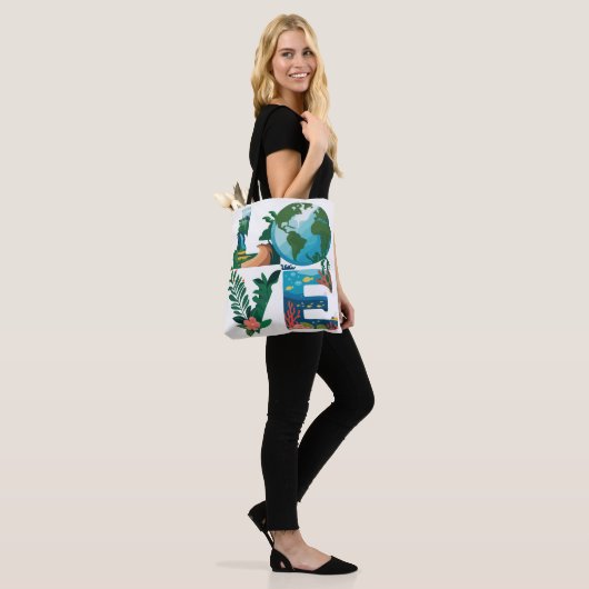 Love Earth Day Canvas tas (Op model)