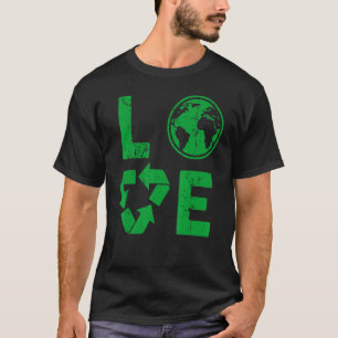 Love Earth Day Recycling Symbol Environmental Awar T-shirt