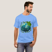 Love Earth | Eco-Wereldbol | groene planeet T-shirt (Voorkant volledig)