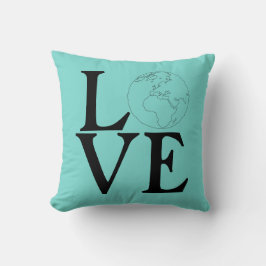 Love Earth! Green Kussen