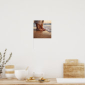 Love & Earth: Interracial Couple's Beach Grounding Poster (Keuken)