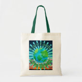 Love Earth Live Green Canvas tas - Green Earth Day (Voorkant)