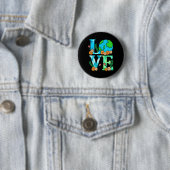 Love Earth Planet Save Earth's Day Graphic Ronde Button 5,7 Cm (In situ)